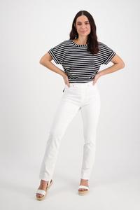 Vassalli Slim Leg Full Length Lightweight Pull On Pants White