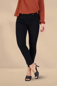 Vassalli Skinny Leg Ankle Grazer Jeans Black