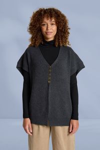 Eb and Ive Berber Vest Cardigan Char
