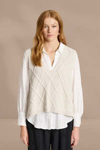 Eb And Ive: Eb and Ive Liora Knit Vest Bisque