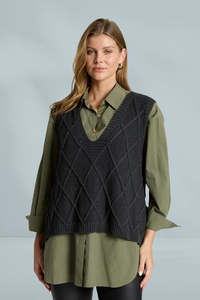 Eb and Ive Liora Knit Vest Char