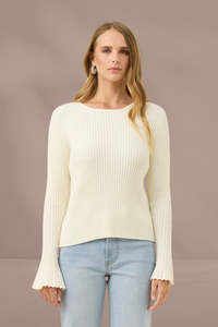 Light Summer: Isle of Mine Darby Knit Top Ivory