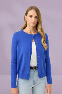 Light Summer: Isle of Mine Darby Cardigan Cobalt