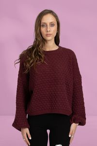 Romantic: Federation Honeycomb Knit Merlot