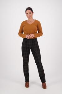 Vassalli Slim Leg Full Length Printed Ponti Pull On Pants Kingston