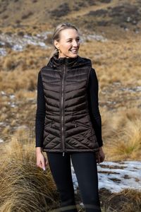 Cold: Moke Mary Claire Packable Vest Chocolate