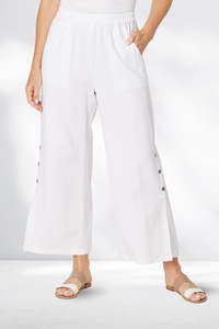 Cordelia St Linen Shores Pants White