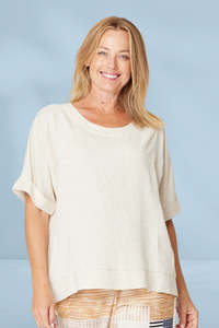 Cordelia St Linen Shores Top Sand