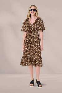 Clearance: Lemon Tree Vittoria Dress Leopard Print