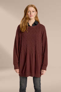 Eb and Ive Samira Relaxed Knit Mahogany