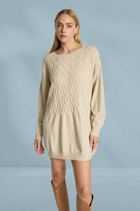 Eb and Ive Samira Relaxed Knit Bisque