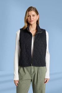 Eb And Ive: Eb and Ive Sansi Quilted Crop Vest Black