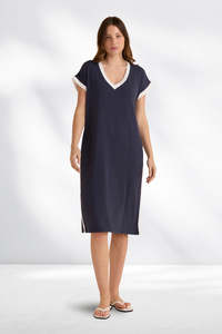 Betty Basics Tula T Shirt Dress Black White