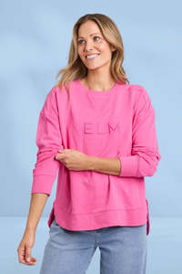 Clear Winter: Elm Established Crew Hot Pink