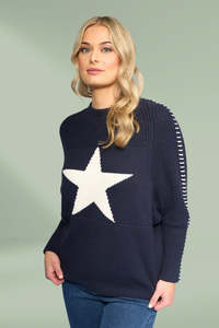 Deep Winter: Vassalli Star Sweater Ink