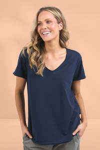 Basics: Elm Pima Vee Tee Navy