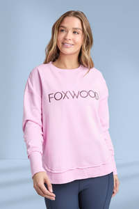 Foxwood Simplified Metallic Crew Bright Pink