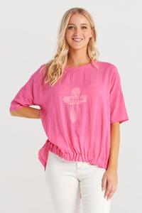 Clear Spring: Seduce Nikita Top Hot Pink Cross