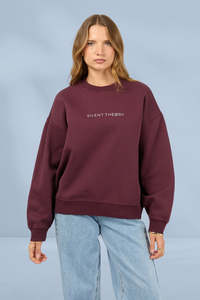 Deep Winter: Silent Theory Logo Crew Cherry