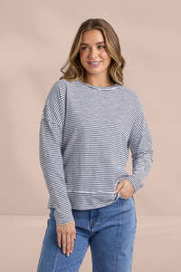 Cool Winter: Foxwood Eddie Stripe Top Black White Stripe