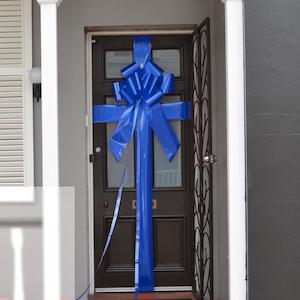 Welcome Home Door Bow – Navy Blue