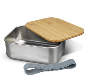 All: B&T Stainless Steel Lunch Box with Bamboo Lid (1.1L)