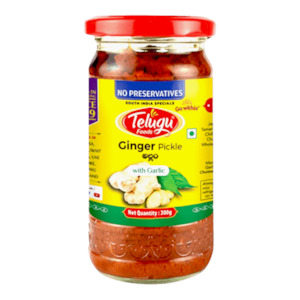Condiments Dressings Pickels 1: Telugu Ginger pickle with garlic 300g