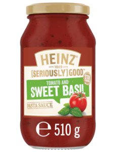 Pastes Sauces: Heinz Pasta Sauce Tom/Basil 510g