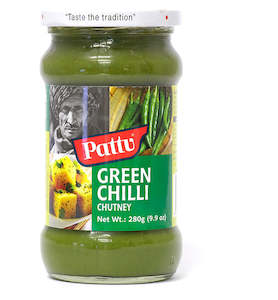 Chutney Dips: Pattu Green Chilli Chutney 280g