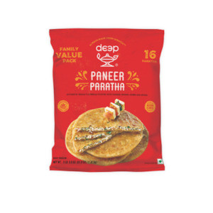 Deep Collection: Frozen Family Pack Paneer Paratha 1.470Kg - 16 Paratha (Deep) (Only 1 per customer allowed)