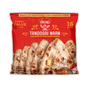 Frozen Family Pack Tandoori Naan 1.2Kg - 16 Naan (Deep)