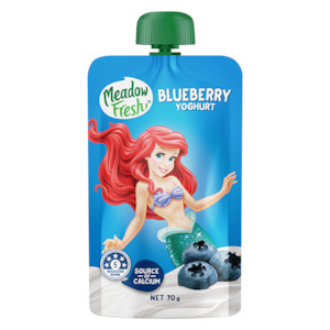 Fresh Eggs: Meadow Fresh Yoghurt Blueberry Pouch 70g