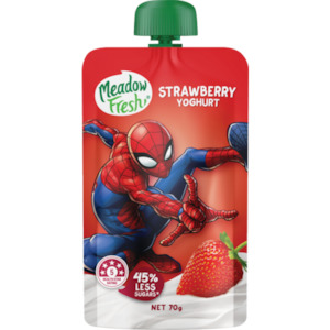 Meadow Fresh Yoghurt Strawberry Pouch 70g