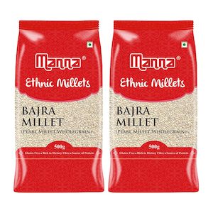 Millet Flour: Manna Bajra Millet 1kg (Pearl Millet Wholegrain)