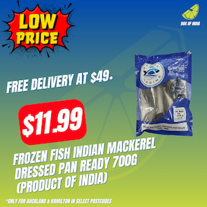 Frozen Fish Indian Mackerel Dressed Pan Ready 700g (Product of India)