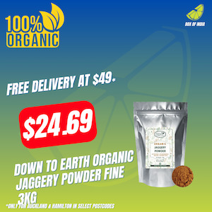 Organic Jaggery Powder Fine 3kg (Down To Earth)