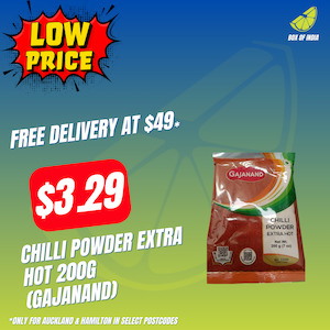 Whole Ground Spices: Chilli Powder Extra Hot 200g (Gajanand)