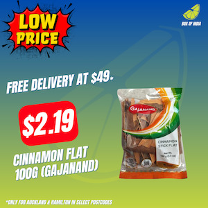 Whole Ground Spices: Cinnamon Flat 100g (Gajanand)