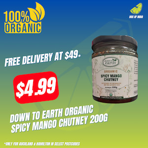 Organic Spicy Mango Chutney 200g (Down To Earth)