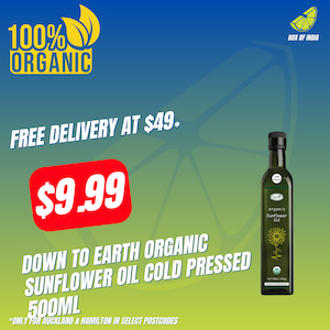 Organic: Organic Sunflower Oil Cold Pressed 500ml (Down To Earth)