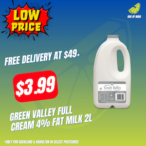 Green Valley Full Cream 4% Fat Milk 2L
