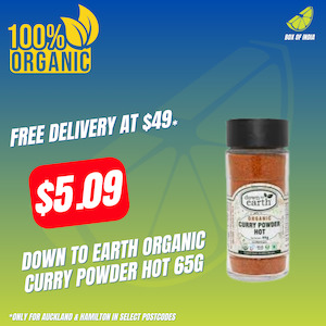 Organic Spices: Organic Curry Powder Hot 65g (Down To Earth)