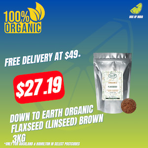 Organic: Organic Flaxseed (Linseed) Brown 3kg (Down To Earth)