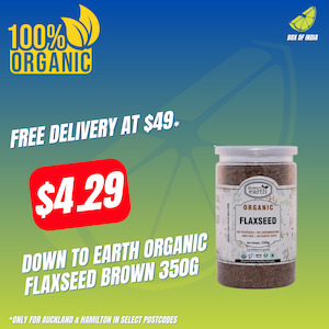 Organic Pantry: Organic Flaxseed Brown 350g (Down To Earth)