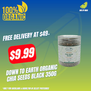 Organic Chia Seeds Black 350g (Down To Earth)
