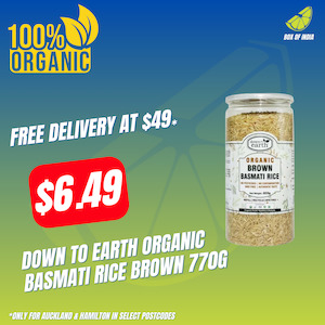 Organic Pantry: Organic Basmati Rice Brown 770g (Down To Earth)