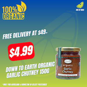 Organic Garlic Chutney 150g (Down To Earth)