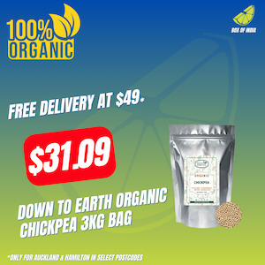 Organic Chickpea 3kg bag (Down To Earth)