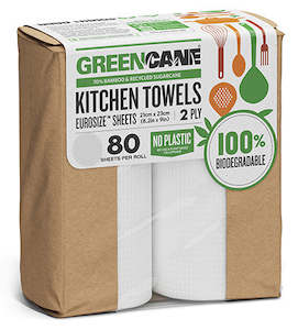 Tissues Towels Toilet Paper: Green Cane Naked Kitchen Towels ( Single Roll)