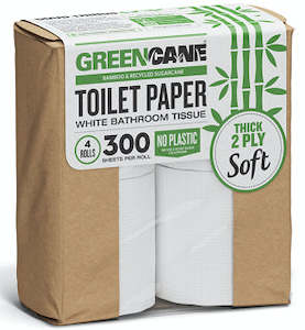 Tissues Towels Toilet Paper: Green Cane Green Cane 4 Pack Toilet Paper